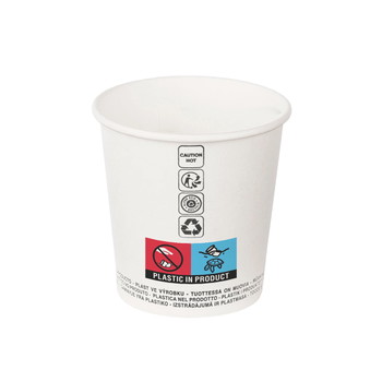 Drikkebæger Ø62x66mm 10cl hvid 50stk
