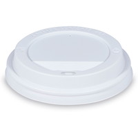 Engangslåg til kaffebæger Ø80mm hvid 100stk