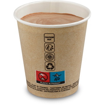 Kaffebæger Ø72x76mm 18cl brun 50stk