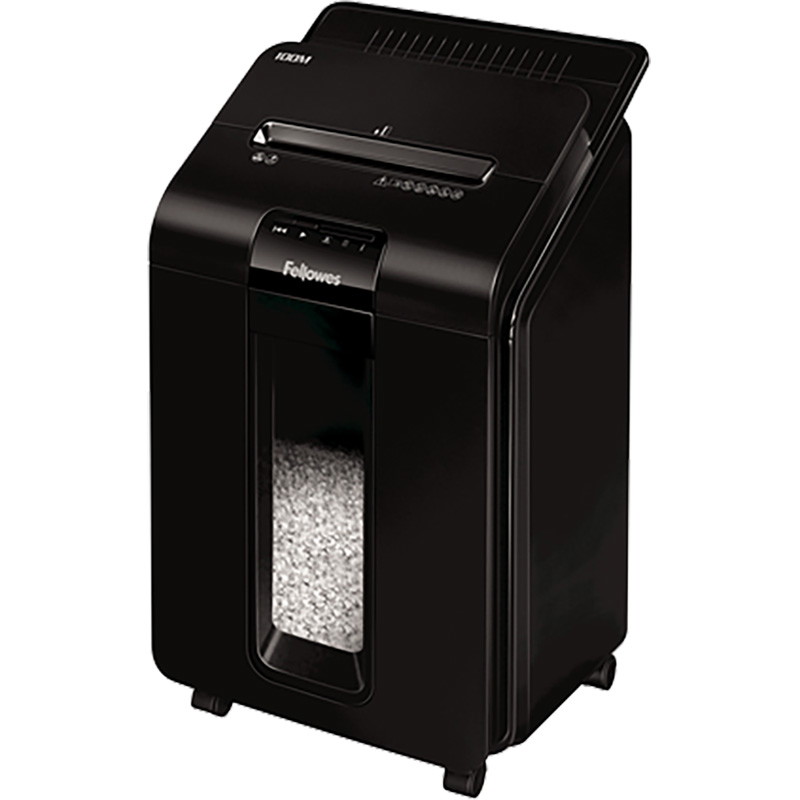 Fellowes AutoMax 100M makulator 4x10mm P4 23L sort