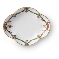 Royal Copenhagen Fad Stjerne Riflet Jul 17,5cm