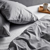 Södahl Flow og Whisper sengesæt 2x 140x220cm Cloud grey/Stone