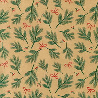 Julegavepapir gransløjfe 40cmx160m brun