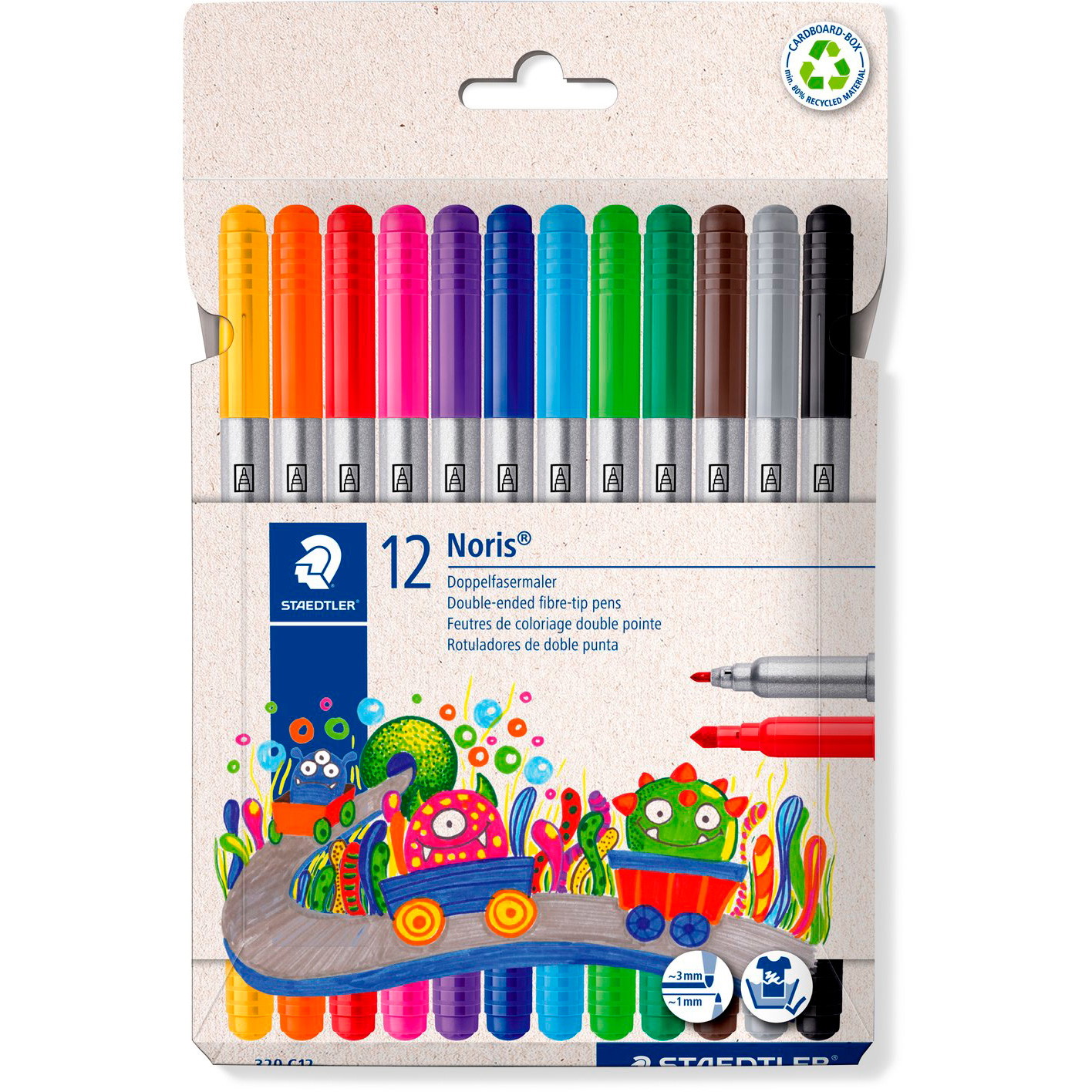 Staedtler Noris 320 tuscher 1-3mm 12stk