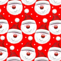 Julegavepapir julemand 100cmx100m rød