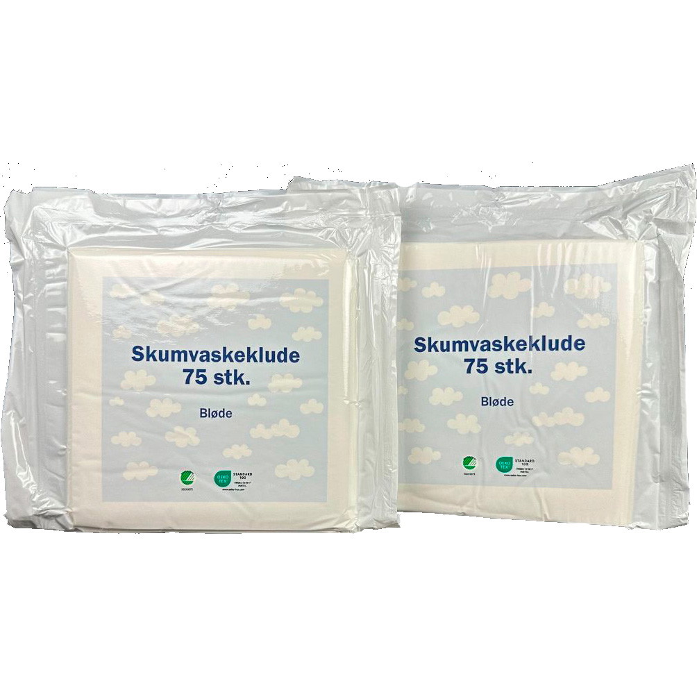 Skumvaskeklude 19x19cm 75stk