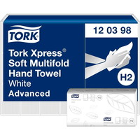 Tork 120398 Advanced håndklædeark 2-lags H2 hvid 3780ark