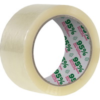 Pakketape 28my 50mmx66m støjsvag 95% genanvendt