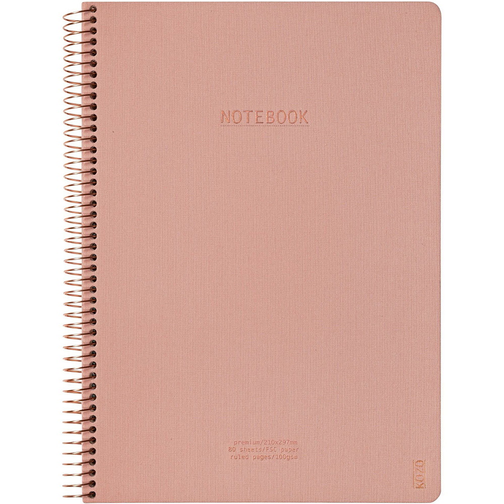 KOZO Premium notesbog A4 80ark MutedBlush
