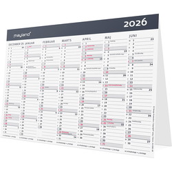 Mayland 2026 26058100 moderne bordkalender A5 15x21cm