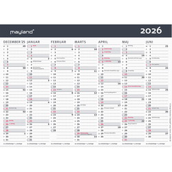 Mayland 2026 26058100 moderne bordkalender A5 15x21cm