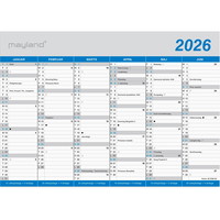 Mayland 2026 26059000 klassisk vægkalender A4 21x29,6cm
