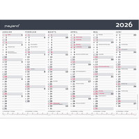 Mayland 2026 26063100 moderne vægkalender A3 29,6x42cm