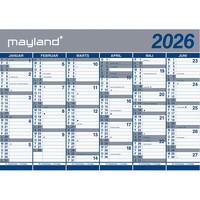 Mayland 2026 26064000 2x6mdr. vægkalender 70x100cm