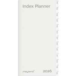 Mayland 2026 26095200 indexkalender refill 16,8x8,8cm hvid