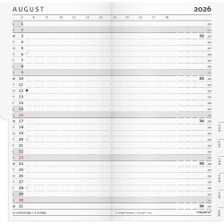 Mayland 2026 26095200 indexkalender refill 16,8x8,8cm hvid