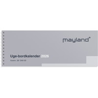 Mayland 2026 26134000 uge-bordkalender 9,7x26cm hvid