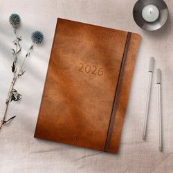 Burde 2026 26200630 Forma Deluxe ugekalender A5 21x14,9cm brun