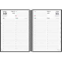 Mayland 2026 26200900 spiralkalender A5 21,5x17,5cm sort