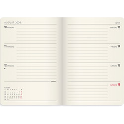 Burde 2026 26201400 Forma Deluxe ugekalender A6 sort