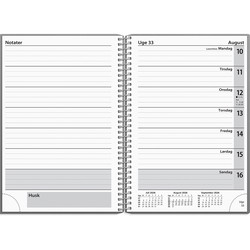 Mayland 2026 26202000 spiralkalender 17,5x13cm grå