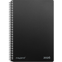 Mayland 2026 26205000 2-dages spiralkalender 17,5x13cm sort