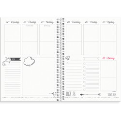 Burde 2026 26227000 Doodle I ugekalender A5 21,5x16cm