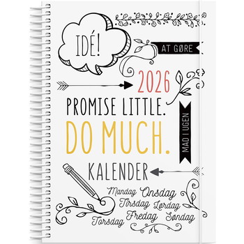 Burde 2026 26227000 Doodle I ugekalender A5 21,5x16cm