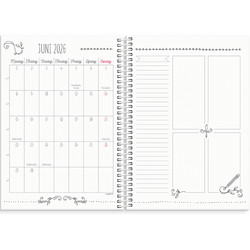 Burde 2026 26227000 Doodle I ugekalender A5 21,5x16cm
