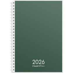 Mayland 2026 26267000 Basic ugekalender A5 21.4x15.7cm grøn