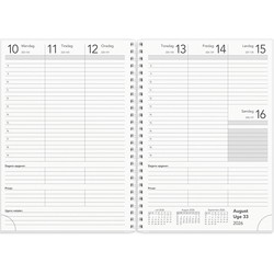Mayland 2026 26267000 Basic ugekalender A5 21.4x15.7cm grøn
