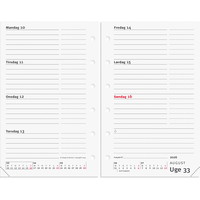 Mayland 2026 26355100 mini systemkalender refill 12,5x8cm hvid