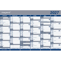 Mayland 2027 27063000 dobbelt halvårskalender 29x44cm blå