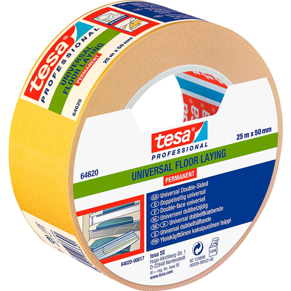 Tesa 64620 Universal permanent dobbeltsidet tape 50mmx25m