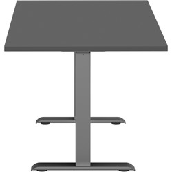 Hævesænkebord 180x80cm sortgrå sort linoleum