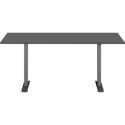 Hævesænkebord 180x80cm sortgrå sort linoleum