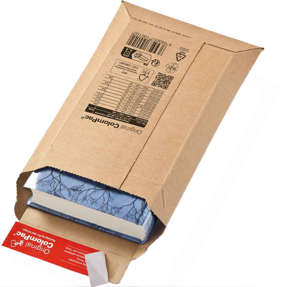 100 x ColomPac Papkuvert A5 150x250x50mm brun