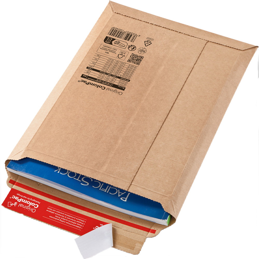 100 x ColomPac Papkuvert A4+ 235x340x35mm brun