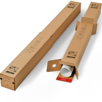 ColomPac Firkantet paprør 1060x108x108mm brun, del 1