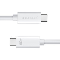 Q-Connect USB-C til USB-C kabel 60W 1,2m hvid