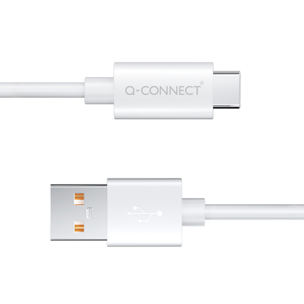 Q-Connect USBA til USBC kabel 3.0 1,2m hvid