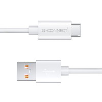 Q-Connect USBA til USBC kabel 3.0 1,2m hvid