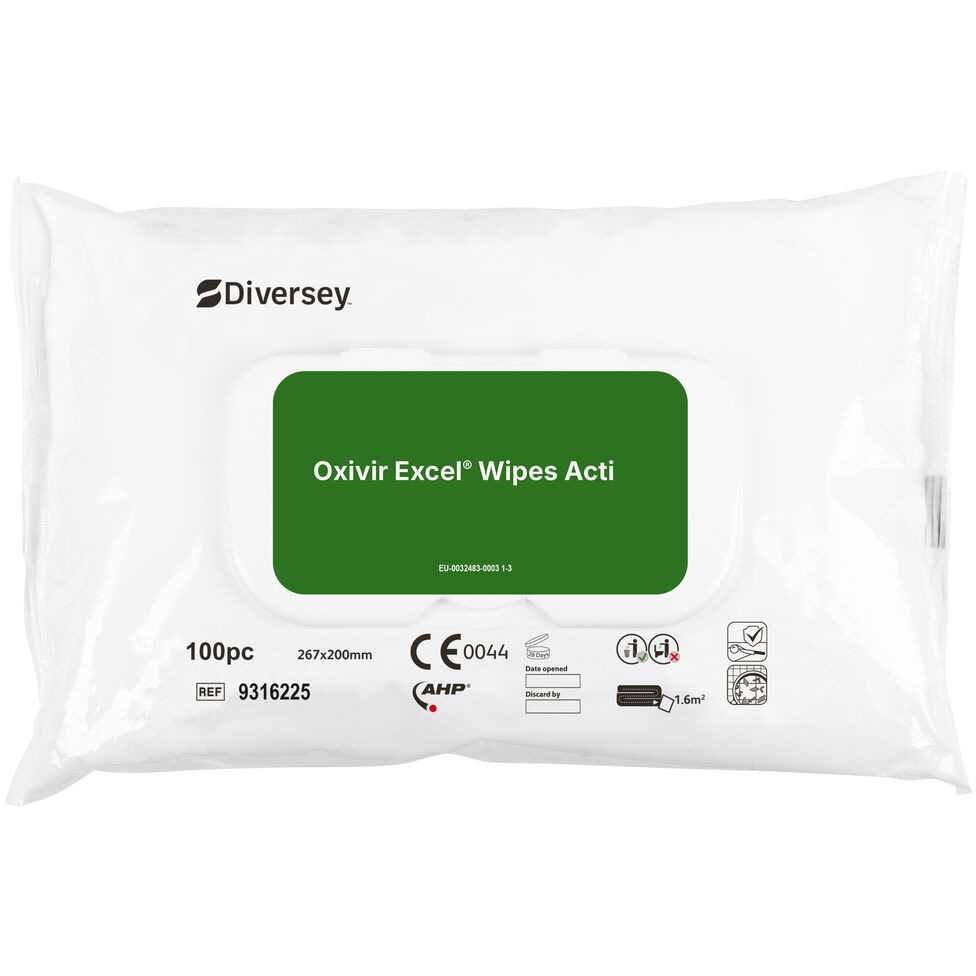 Oxivir Excel Acti desinfektionsservietter til overflader 100stk