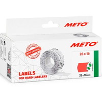Meto aftagelige prisetiketter 26x16mm rød