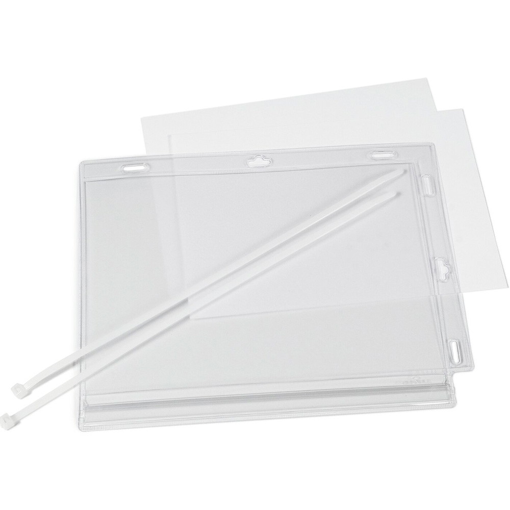 Durable vandtæt infolomme m/kabelbindere A5 transparent
