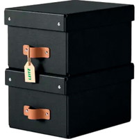 Leitz Puro opbevaringsboks m/låg 7L small sort 2stk