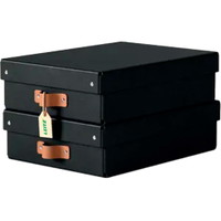 Leitz Puro opbevaringsboks m/låg 8L medium sort 2stk