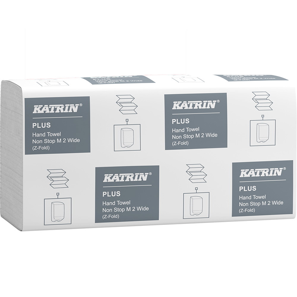 Katrin 100576 Plus håndklædeark 2lag 24x24cm Z-fold hvid 2400ark