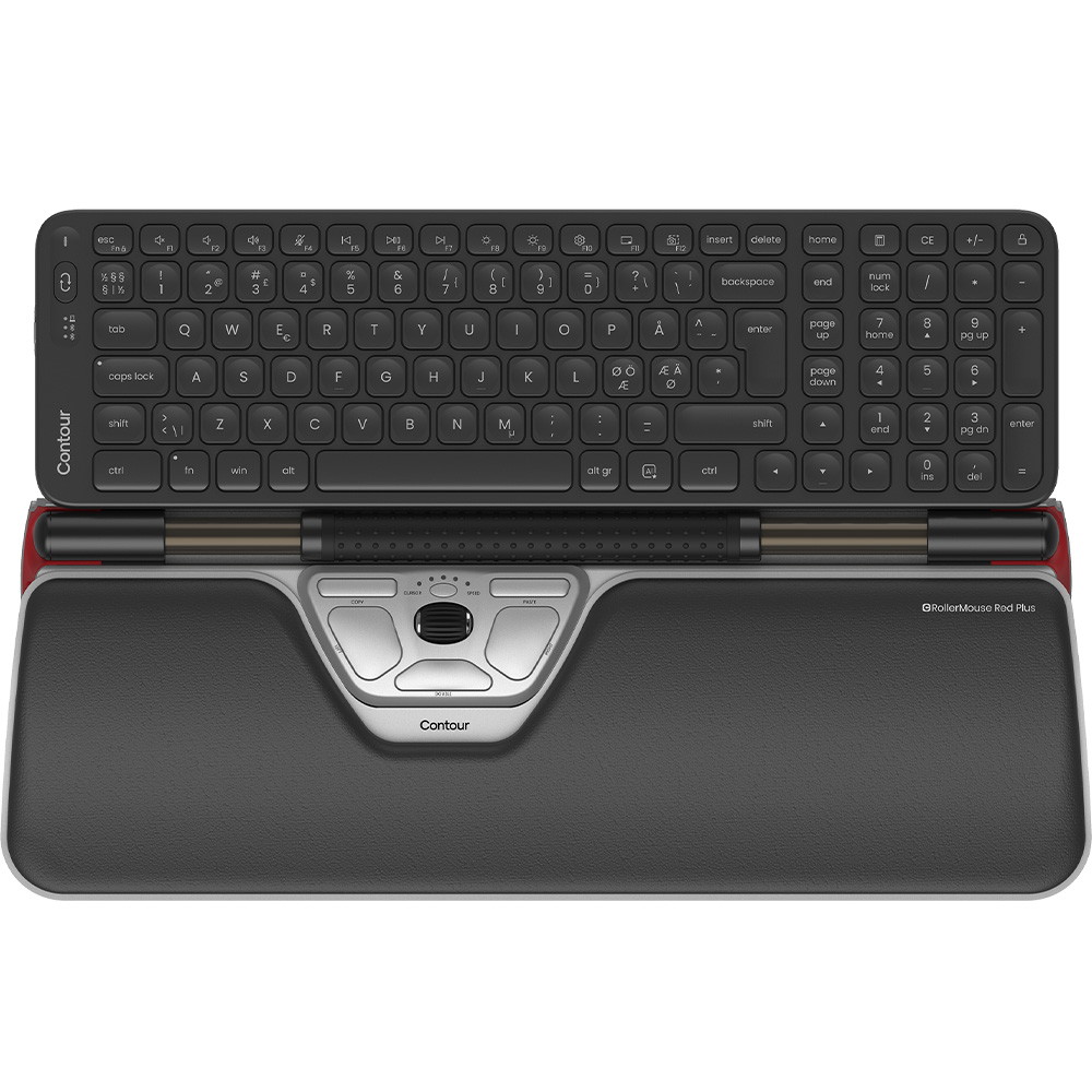 Contour RollerMouse Red Plus & Balance mid-size tastatur trådløs