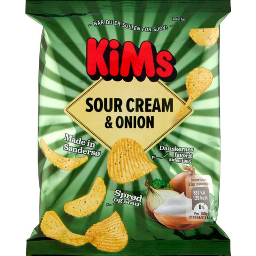 Kims Sour Cream & Onion chips minipose 25g